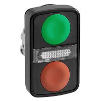 SCHNEIDER ELECTRIC Головка кнопки двойная без маркировки + LED (ZB4BW7A37407)