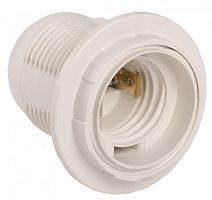 IEK Патрон люстровый Е27 пластик с кольцом белый индивидуальный пакет (EPP11-04-02-K01)