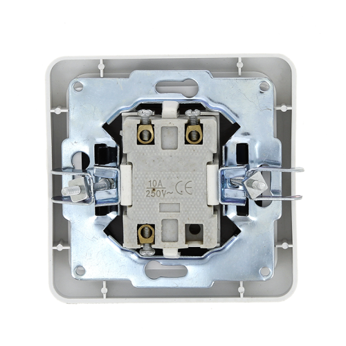 EKF Лондон Выключатель проходной одноклавишный 10А белый (EEV10-025-10) фото 3