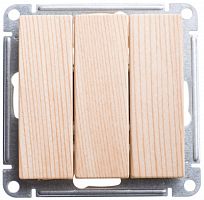 SCHNEIDER ELECTRIC W59 Выключатель трехклавишный, 10АХ, механизм, сосна (VS0510-351-7-86)