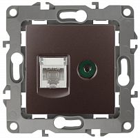 ЭРА Розетка комбинированная RJ45+TV, , бронза, 12-3110-13 (Б0027448)