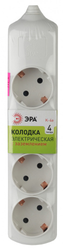 ЭРА Колодка 4гн, зазeмл  (10/40/1200) K-4e (C0045323)