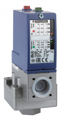 SCHNEIDER ELECTRIC Выключатель давления 20бар регулируемые пороги 1С/О (XMLB020C2S11)