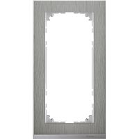 SCHNEIDER ELECTRIC M-Pure Decor Рамка 2 поста без перегородки сталь/алюминий (MTN4025-3646)