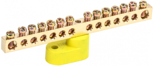 IEK Шина PE земля на одном угловом изоляторе ШНИ-6х9-14-У1-Ж (YNN10-69-14C1-K05) IEK Шина PE земля на одном угловом изоляторе ШНИ-6х9-14-У1-Ж (YNN10-69-14C1-K05)