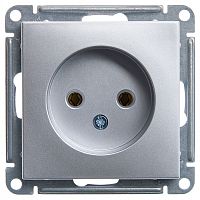 SCHNEIDER ELECTRIC W59 Розетка без заземления без шторок, 16А, механизм, матовый хром (RS16-153-5-86)