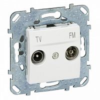 SCHNEIDER ELECTRIC UNICA Розетка телевизионная TV/FM оконечная в рамку белая (MGU5.452.18ZD)