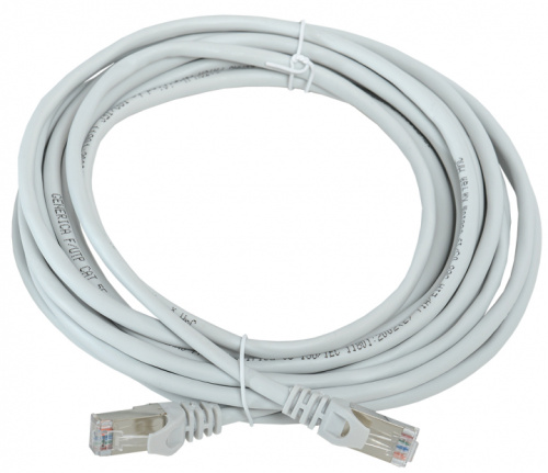 IEK Шнур коммутационный категории 5Е FTP 5м серый GENERICA (PC01-C5EF-5M-G)