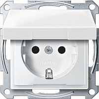 SCHNEIDER ELECTRIC Механизм розетки Schuko с крышкой белый (MTN2310-0319)