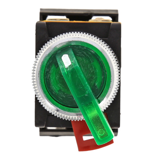 EKF Переключатель ANLC-22 3 полюса зеленый с подсветкой 380В (psw-anlc-3p-g-380) фото 2