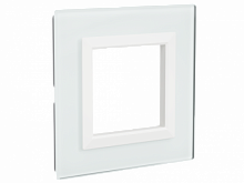 DKC Рамка из натурального стекла,  ''Avanti'', белая, 2 модуля (4400822)