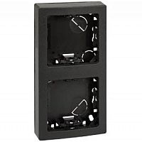 SIMON Рамка на 2 поста вертикальная 75х146 мм, S73L, графит (73621-62)