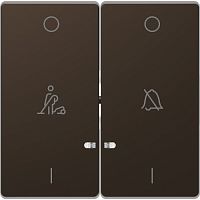 SCHNEIDER ELECTRIC Клавиша двойная D-Life с линзой для LED модуля символ: звонок/горничная мокко SD (MTN3429-6052)
