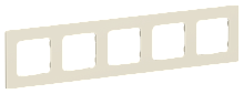 FLITE CLASSIC Рамка 5-местная л сливочный (FI-M52-32-20-K86)