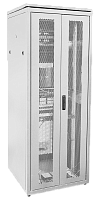 IEK Шкаф сетевой 19' LINEA N 28U 800х800мм двустворчатая перфорированная дверь задняя перфорированная серый (LN35-28U88-2PP)