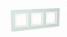 DKC Рамка из натурального стекла, ''Avanti'', светло-зеленая, 6 модулей (4406826)