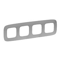 LEGRAND Valena ALLURE Рамка 4 поста алюминий универсальная (754394 )