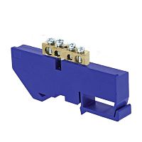 EKF Шина нулевая N 63.04 изолятор на DIN-рейку  (латунь) (sn0-63-04-d)