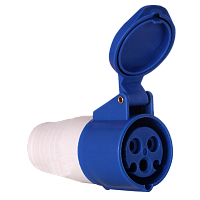 EKF Розетка кабельная 63А 2Р+Е IP44 переносная 220В 233 (ps-233-63-220)