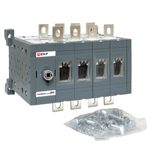 EKF Рубильник 250A 4P реверсивный без рукоятки управления TwinBlock EKF (tb-s-250-4p-rev) фото 2