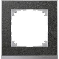 SCHNEIDER ELECTRIC M-Pure Decor Рамка 1 пост сланец/алюминий (MTN4010-3669)
