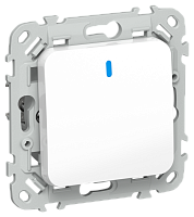 FLITE Выключатель 1-клавишный с индикацией 10А  белый (FI-V10-1-10-1-K01)