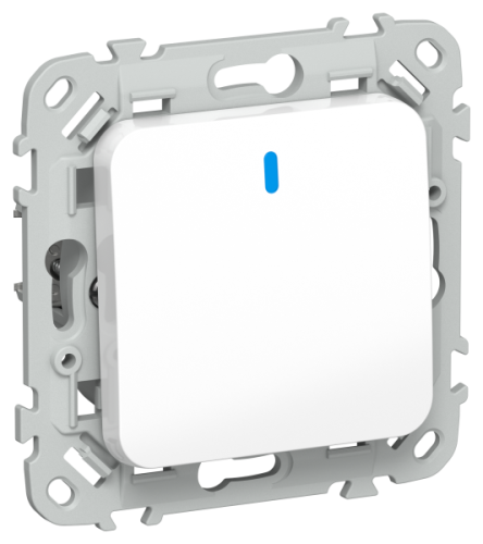 FLITE Выключатель 1-клавишный с индикацией 10А  белый (FI-V10-1-10-1-K01)