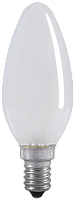 IEK Лампа накаливания декоративная ДС 60вт B35 230в Е14 матовая свеча (LN-C35-60-E14-FR)