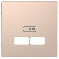 SCHNEIDER ELECTRIC Накладка центральная MERTEN D-Life для USB механизма 2.1А шампань (MTN4367-6051)