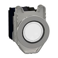 SCHNEIDER ELECTRIC Кнопка 22мм, 120В, белая, с подсветкой, 1НО, 1НЗ, заподлицо, металл (XB4FW31G5)