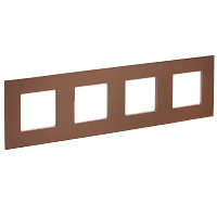IEK SKANDY Рамка 4-местная SK-F34Br металл шоколад  (SK-M42-M-K30)