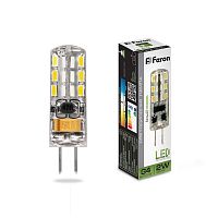 FERON Лампа светодиодная LED 2вт 12в G4 белый капсульная (LB-420) (25448)