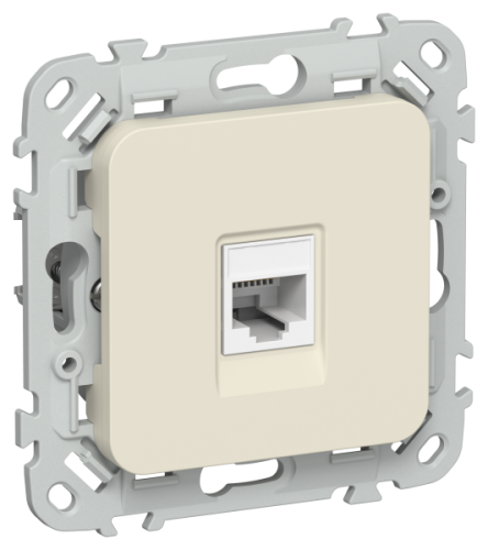 FLITE Розетка компьютерная RJ45 категория 5Е UTP  сливочный (FI-K12-1-K86)