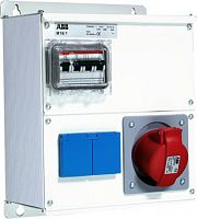 ABB Бокс M 16/1 с розетками, металл, IP44  (M 16/1)  (2CMA179348R1000)