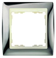 SIMON Рамка на 1 пост, S82, вороненая сталь - сл.кость (82714-67)