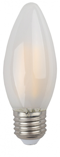 ЭРА Лампа светодиодная F-LED B35-7W-840-E27 frost   (филамент, свеча мат, 7Вт, нейтр, E27)  (10/100/5000) (Б0046990)