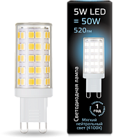 GAUSS Лампа светодиодная LED 5вт 185-265в G9 белый,капсульная  (107309205)