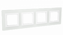 DKC Рамка из натурального стекла, ''Avanti'', белая, 8 модулей (4400828)