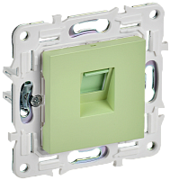 IEK SKANDY Розетка компьютерная RJ45 кат.6 SK-K02G мятный  (SK-K10-2-K06)