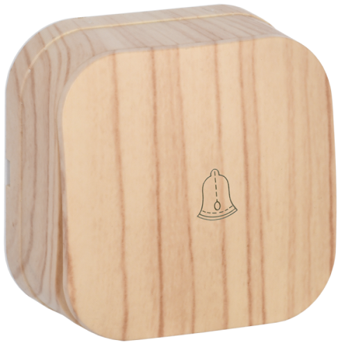 IEK GLORY Выключатель одноклавишный  наружный самовозвратный сосна (EVH14-K34-10)