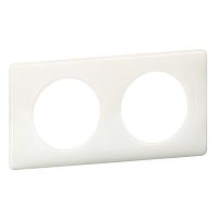 LEGRAND Рамка, двухпостовая, белый глянец (066632 )