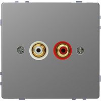 SCHNEIDER ELECTRIC Аудиорозетка D-Life с модулем тюльпан сталь нержавеющая SD (MTN4350-6036)