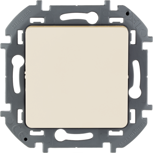 LEGRAND INSPIRIA Переключатель кнопочный одноклавишный   для скрытого монтажа, цвет &quot;Слоновая кость&quot;, номинальный ток 6 А, напряжение ~250В  (673691) фото 2