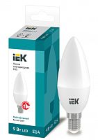 IEK Лампа светодиодная LED 9вт Е14 белый матовая свеча ECO (LLE-C35-9-230-40-E14)