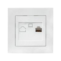 EKF Валенсия розетка компьютерная RJ-45 1-местная белая EKF PROxima (EWK01-035-10)