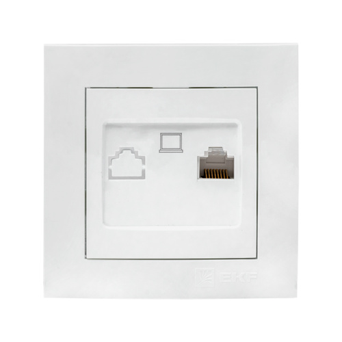 EKF Валенсия розетка компьютерная RJ-45 1-местная белая EKF PROxima (EWK01-035-10) EKF Валенсия розетка компьютерная RJ-45 1-местная белая EKF PROxima (EWK01-035-10)
