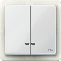 SCHNEIDER ELECTRIC Клавиша 2шт с окошком для светоиндикатора IP44 белый (MTN3424-0319)