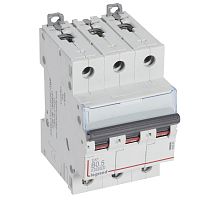 LEGRAND Выключатель автоматический трехполюсный 0.5А B DX3 10kА/16kА (408983 )