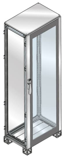 ABB Шкаф ISX стеклянная дверь 2000x600x600 нержавеющая сталь (ES2066VX)