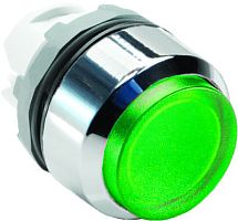 ABB Кнопка MP4-21G зеленая выступающая с подсветкой с фиксацией (1SFA611103R2102)